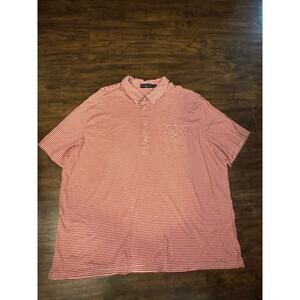 Polo Ralph Lauren Men’s Sz 4XB red Stripe Short Sleeve